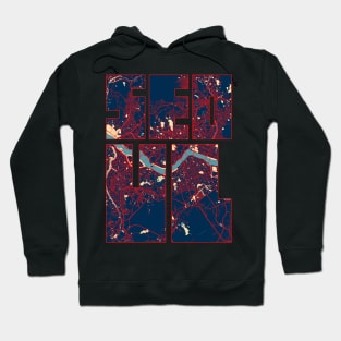 Seoul, South Korea City Map Typography - Hope Hoodie